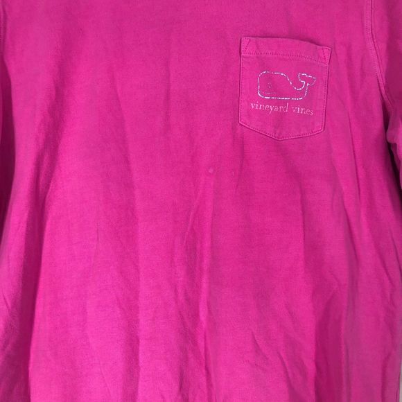 Vineyard Vines Long-Sleeved T-Shirt, Left Breadt Pocket, Pink, Soft Cotton SZ S - Picture 6 of 7